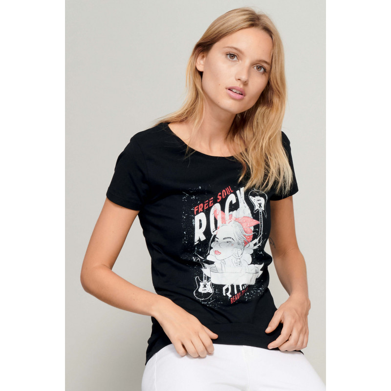T-shirt Personnalisable Femme En Coton Peigné